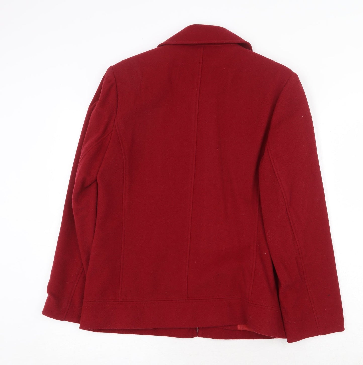 Marks and Spencer Womens Red Jacket Size 8 Zip
