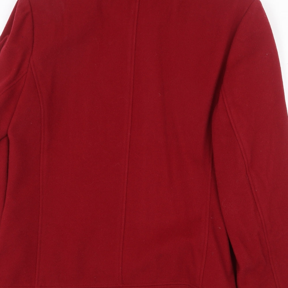 Marks and Spencer Womens Red Jacket Size 8 Zip