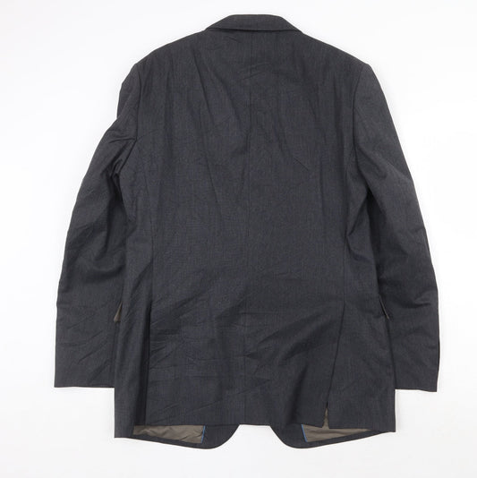 Marks and Spencer Mens Grey Polyester Jacket Suit Jacket Size 40 Regular