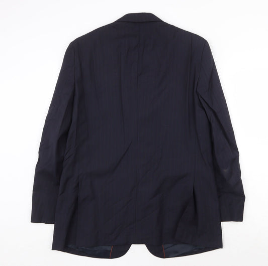 Brook Taverner Mens Blue Polyester Jacket Suit Jacket Size 38 Regular