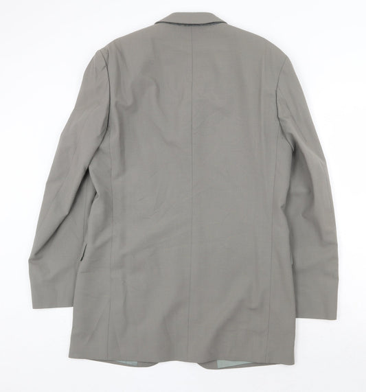 Marks and Spencer Mens Grey Polyester Jacket Suit Jacket Size 38 Regular