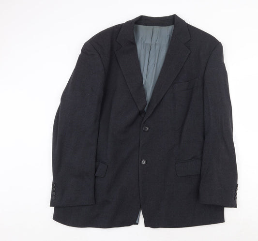 Marks and Spencer Mens Blue Wool Jacket Suit Jacket Size 44 Regular