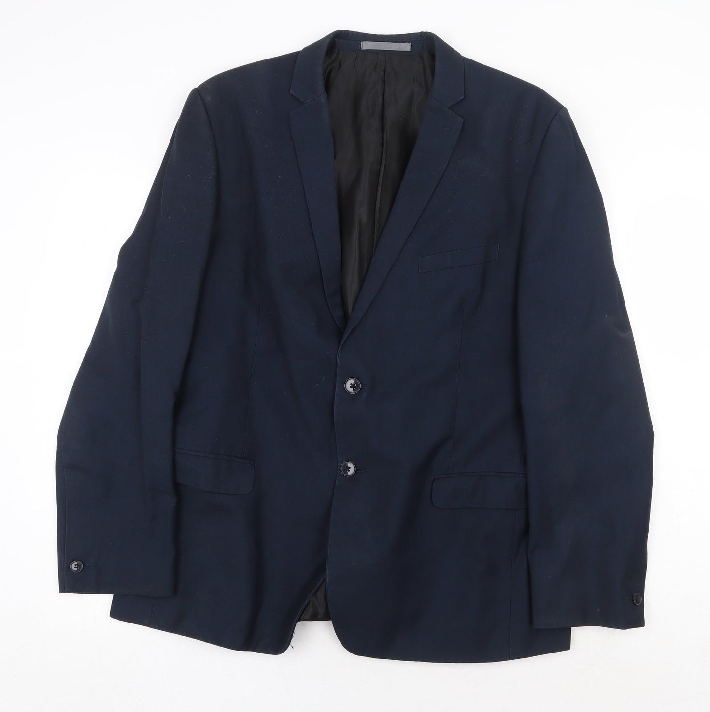 Red Herring Mens Blue Polyester Jacket Suit Jacket Size 44 Regular
