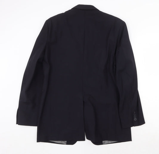 Tom English Mens Blue Wool Jacket Suit Jacket Size 38 Regular