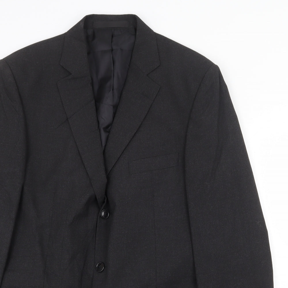 Marks and Spencer Mens Grey Polyester Jacket Suit Jacket Size 40 Regular