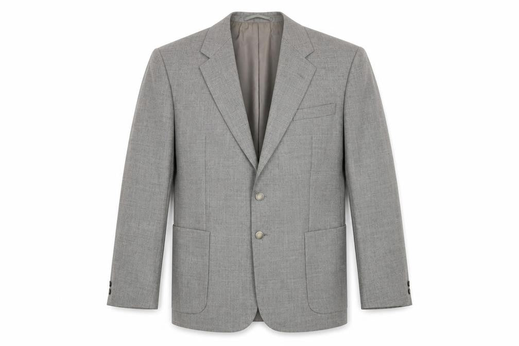 Marks and Spencer Mens Grey Wool Jacket Blazer Size L Regular