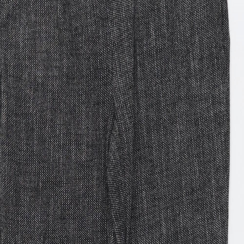 Marks and Spencer Womens Grey Polyester Dress Pants Trousers Size 8 L28 in Regular Button