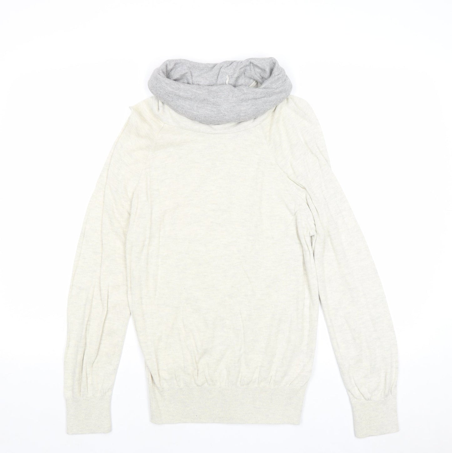Matalan Womens Beige Roll Neck 100% Cotton Pullover Jumper Size XS