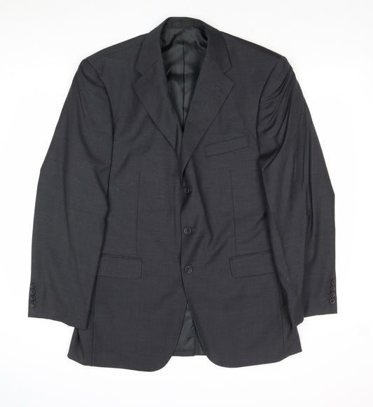 Butler & Webb Mens Grey Wool Jacket Suit Jacket Size 42 Regular