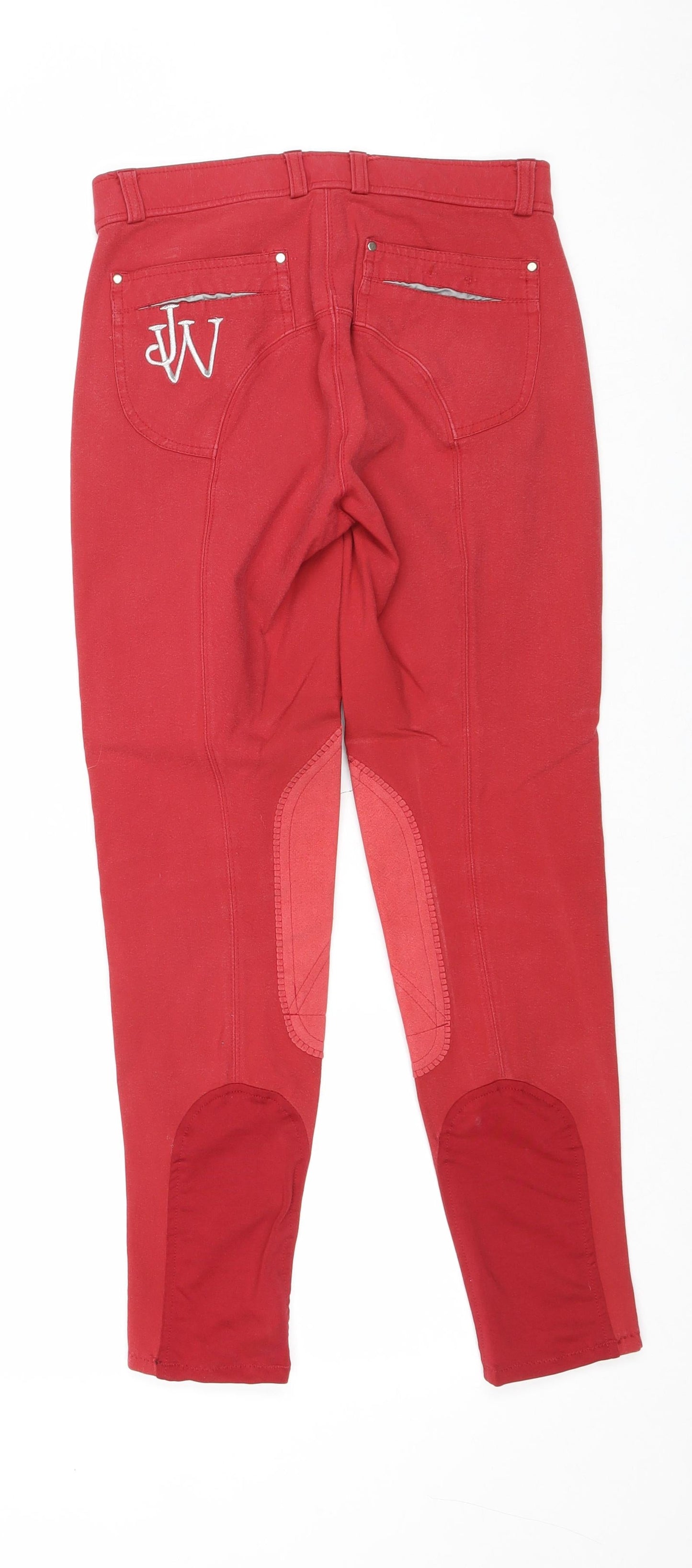 John Whitaker Womens Red Cotton Skinny Jeans Size 28 in Regular Zip