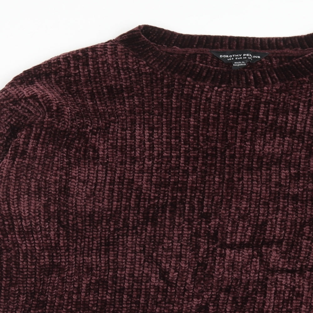 Dorothy Perkins Womens Purple Round Neck Polyester Pullover Jumper Size 10