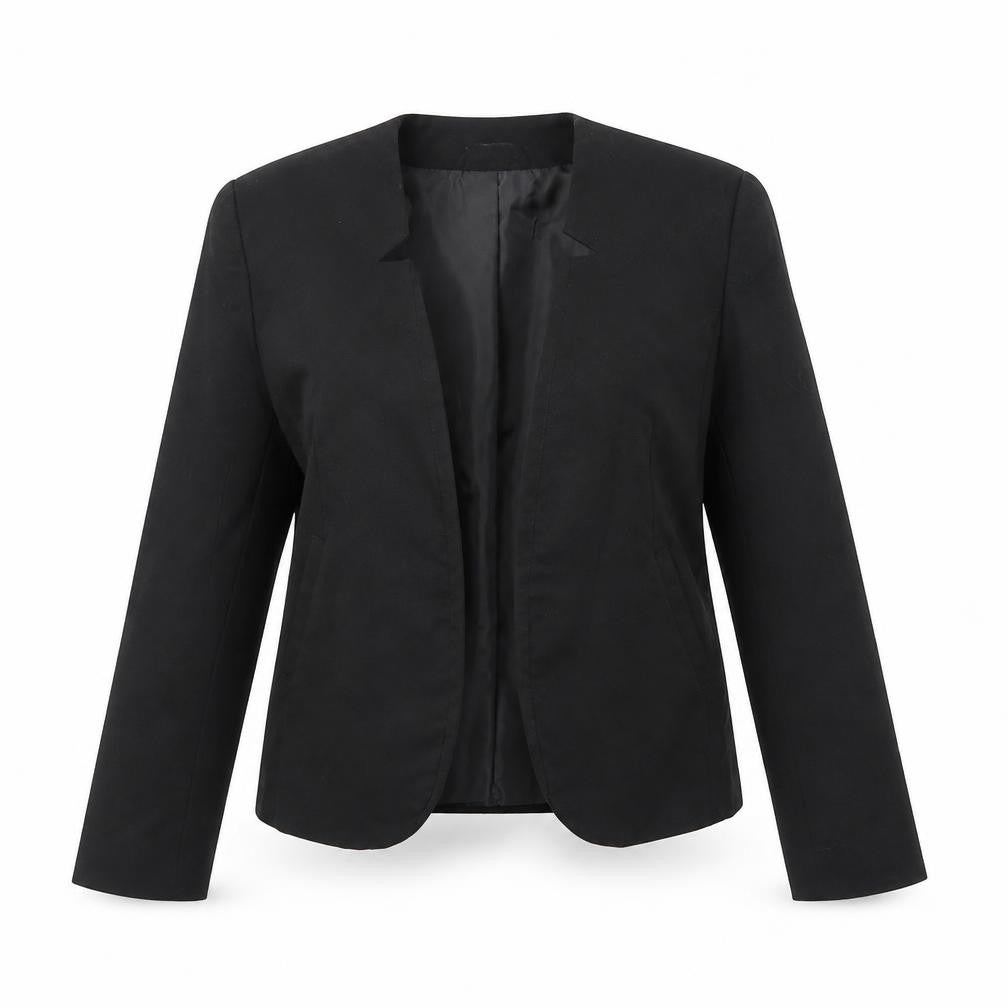 H&M Womens Black Polyester Jacket Blazer Size 8
