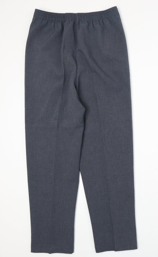 Sarika Womens Blue Polyester Trousers Size 12 Regular