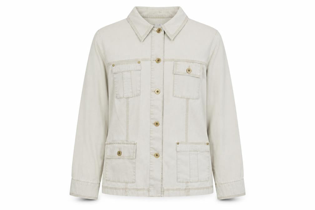 Womens UK Size 14  Lakeland Beige Cotton Jacket