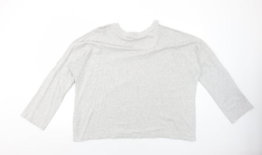 Zara Womens Grey Cotton Pullover Sweatshirt Size M Pullover