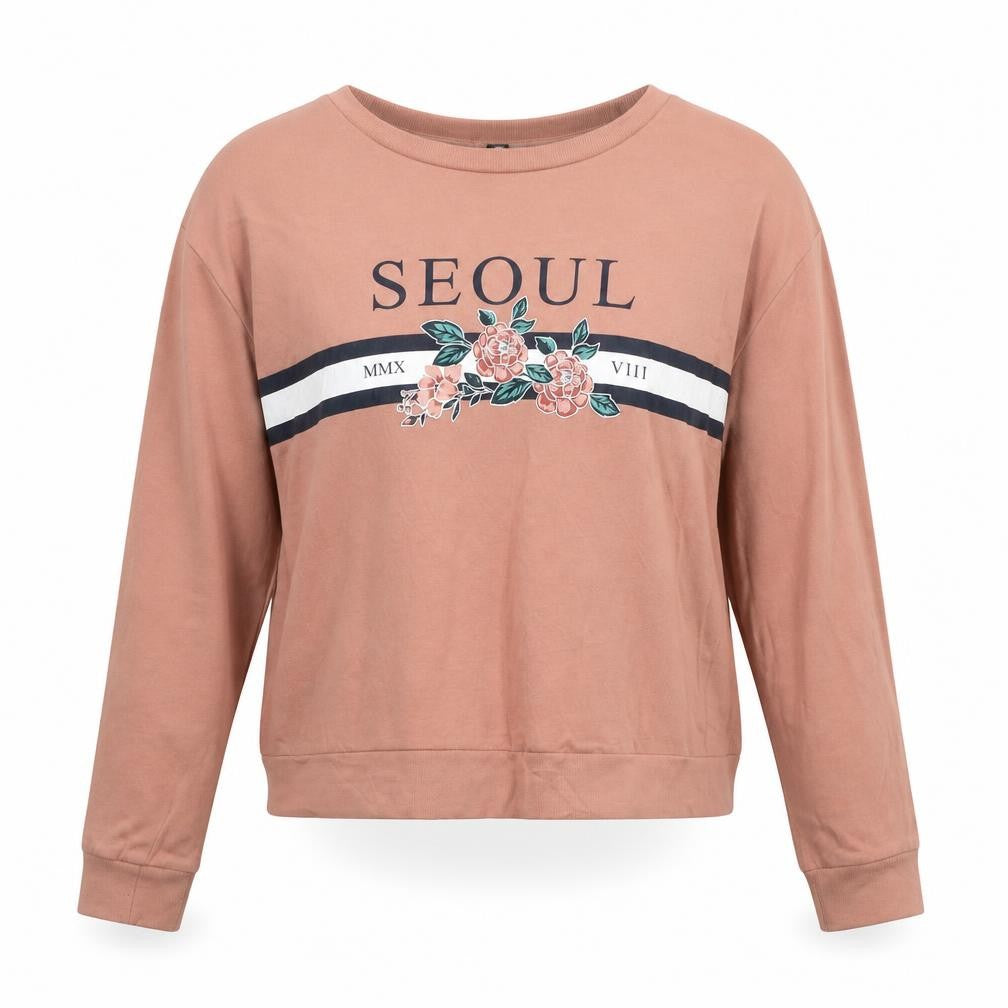 Divided by H&M Womens Beige Cotton Pullover Sweatshirt Size XS Pullover - Seoul
