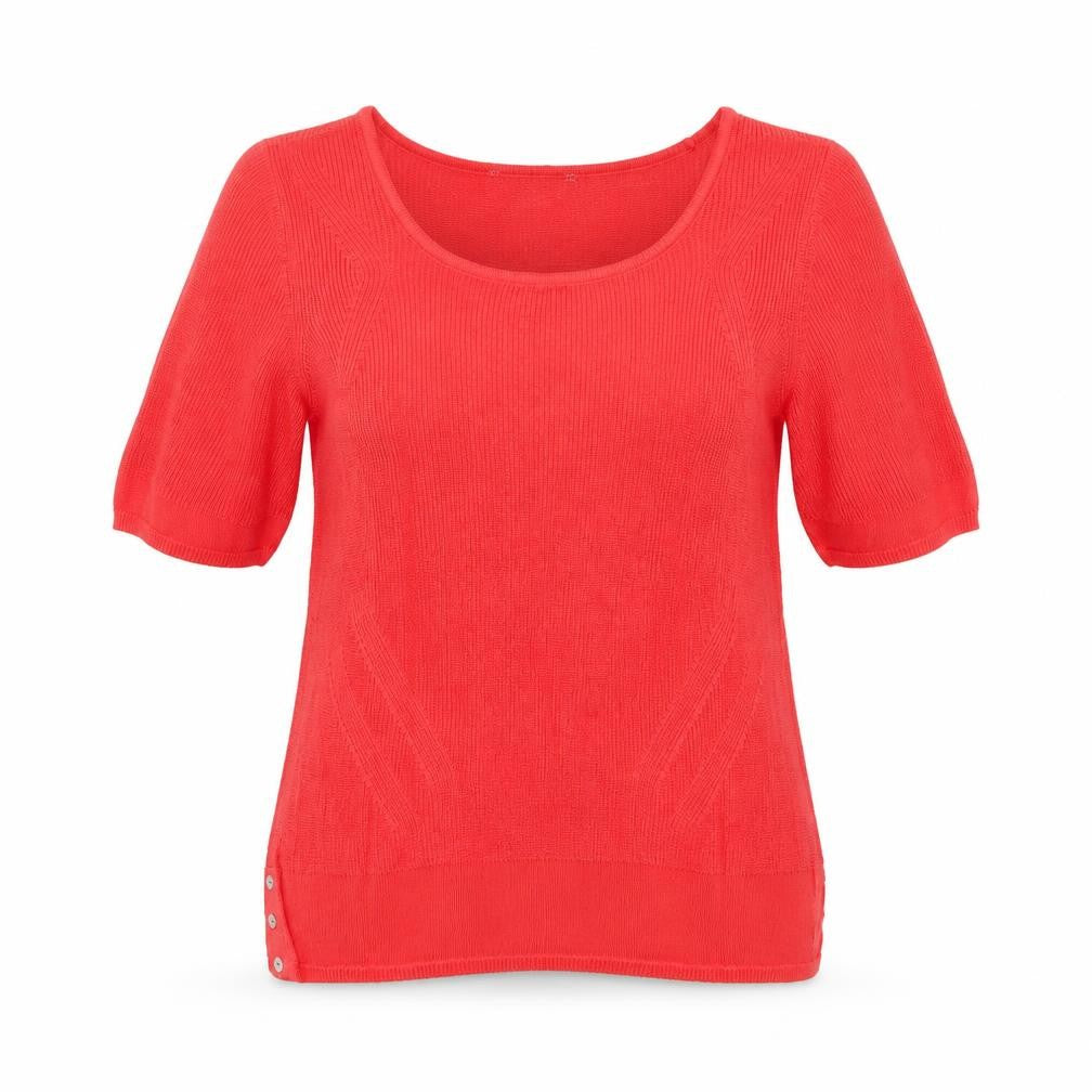 Marks and Spencer Womens Red Round Neck Viscose Pullover Jumper Size 12