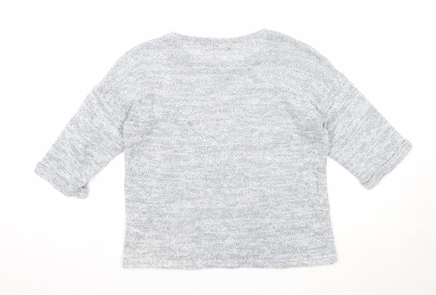 Dorothy Perkins Womens Grey Round Neck Polyester Pullover Jumper Size 8