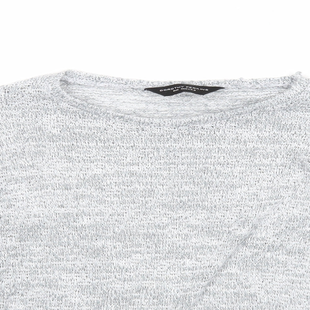 Dorothy Perkins Womens Grey Round Neck Polyester Pullover Jumper Size 8