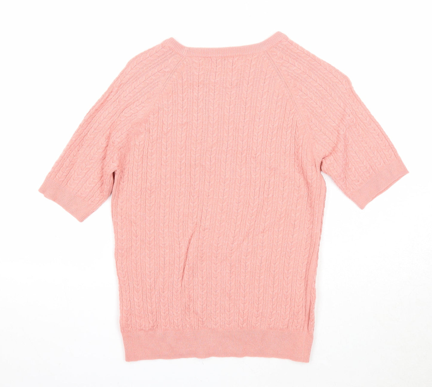 Papaya Womens Pink Round Neck Acrylic Pullover Jumper Size 14