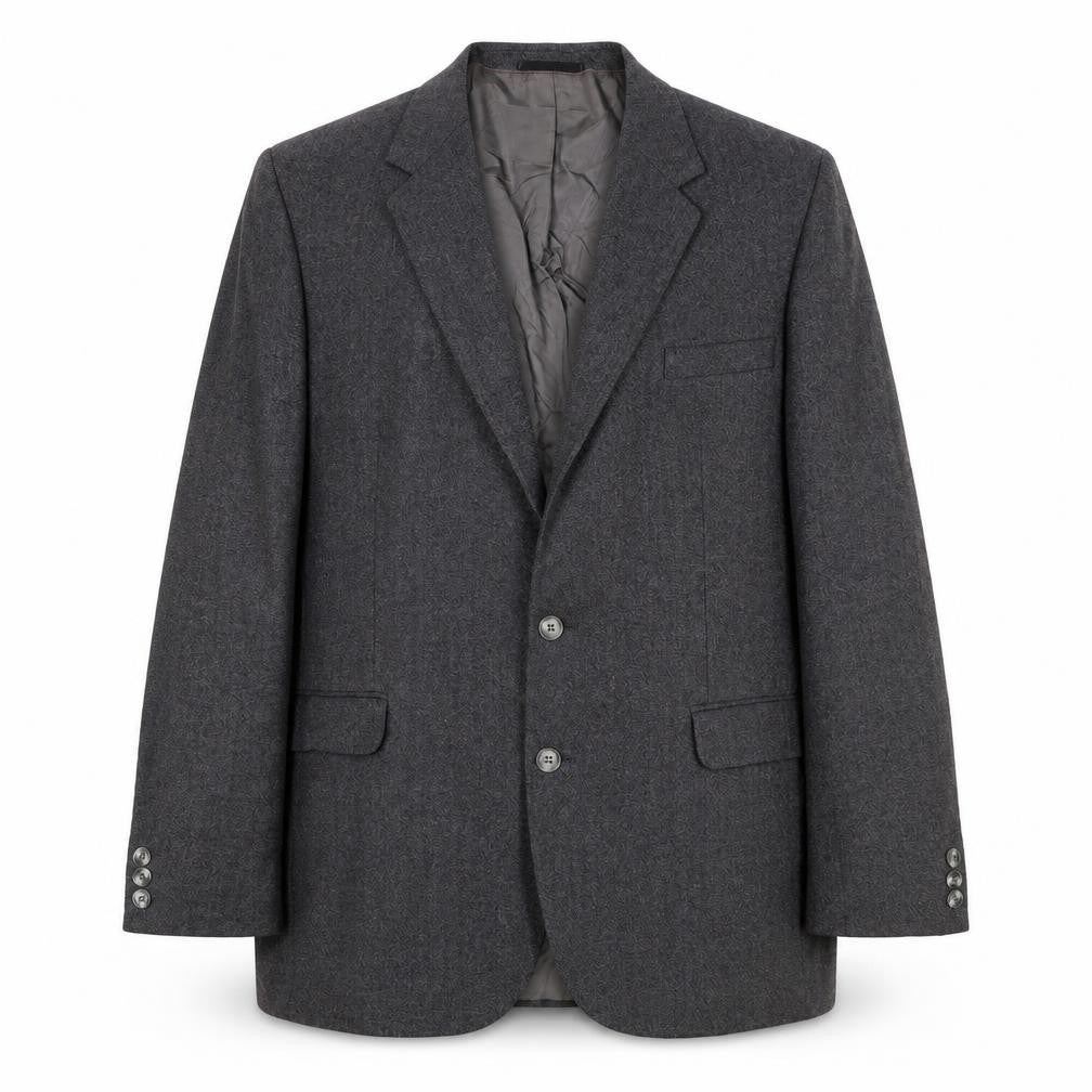 Mens 42 Chest Regular Dunn & Co Grey Two-Button