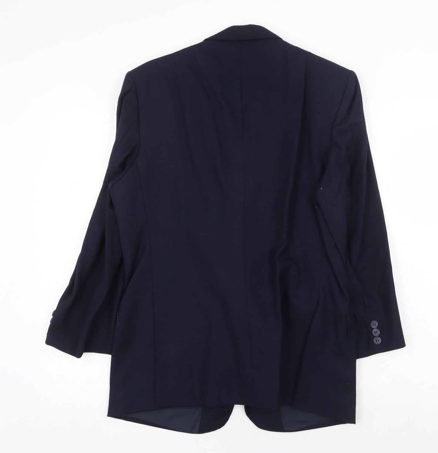 The Label Mens Blue Wool Jacket Suit Jacket Size 40 Regular