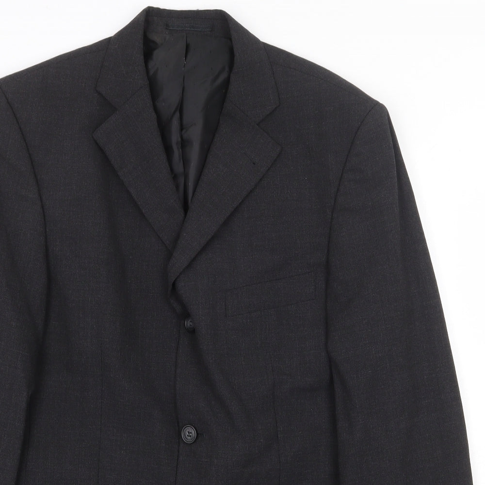 Armando Mens Grey Wool Jacket Suit Jacket Size 38 Regular