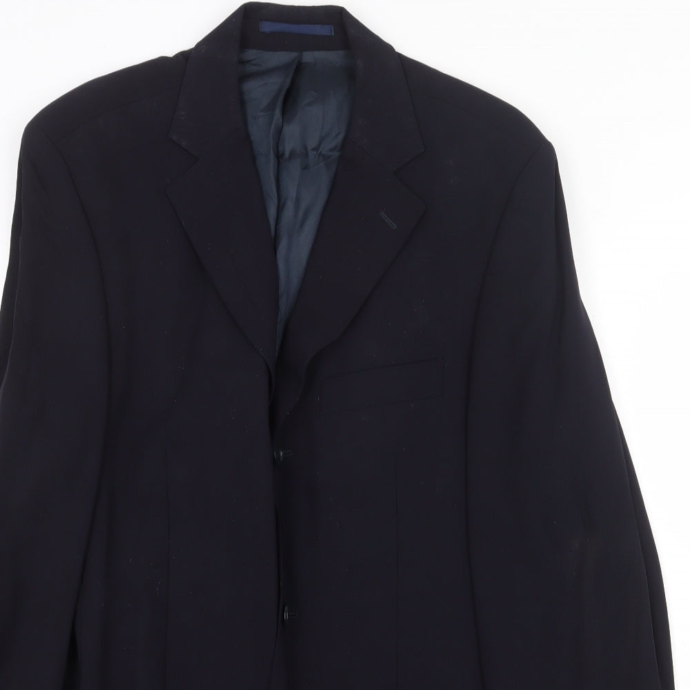 Blazer Mens Blue Wool Jacket Suit Jacket Size 38 Regular