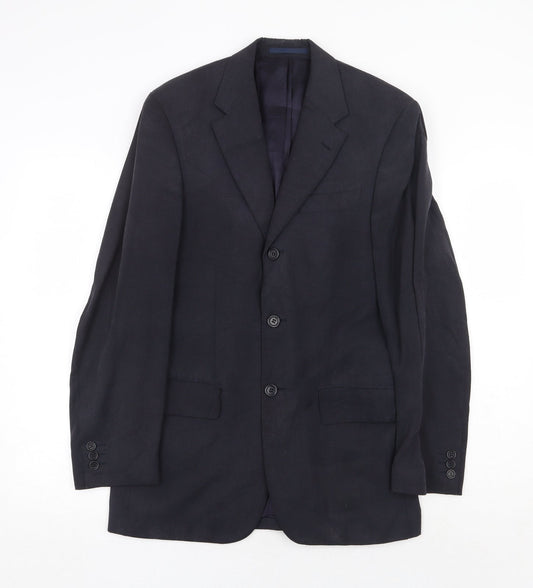 Ultimo Mens Blue Polyester Jacket Suit Jacket Size 36 Regular
