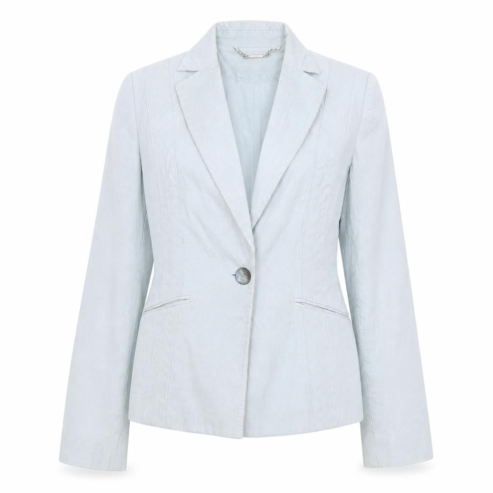 Mango Womens Blue Jacket Size 8 Button