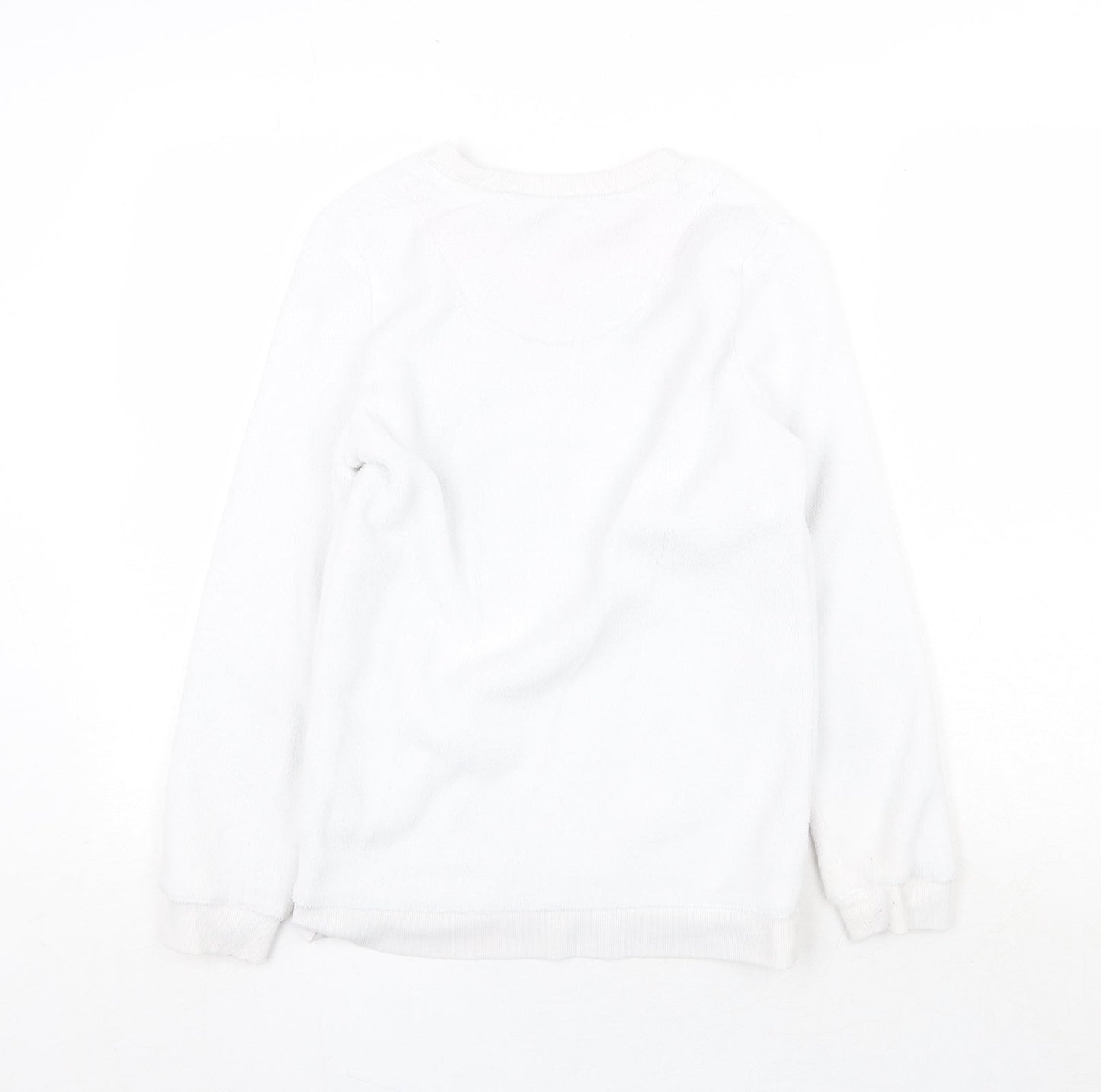 Disney Womens White Polyester Pullover Sweatshirt Size S Pullover