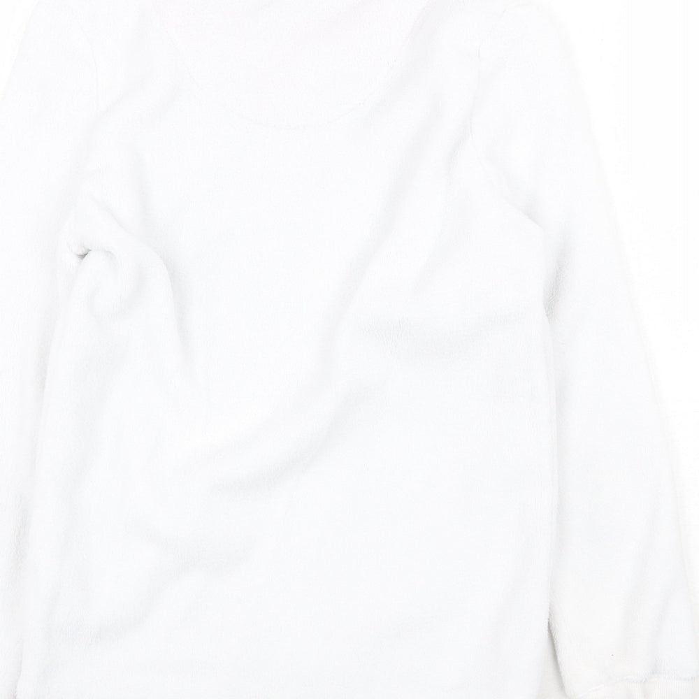 Disney Womens White Polyester Pullover Sweatshirt Size S Pullover