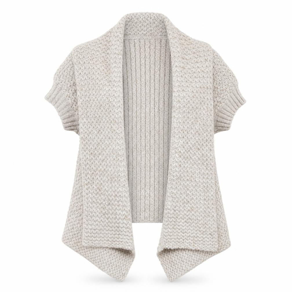 Marks and Spencer Womens Beige V-Neck Acrylic Cardigan Jumper Size 12