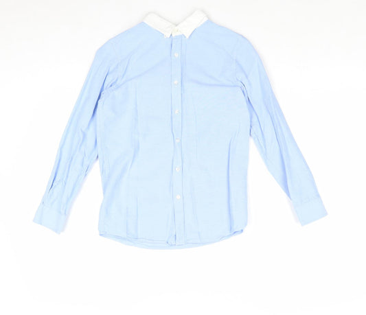 Very Boys Blue 100% Cotton Basic Button-Up Size 10 Years Collared Button