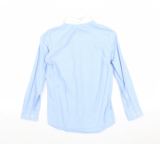 Very Boys Blue 100% Cotton Basic Button-Up Size 10 Years Collared Button