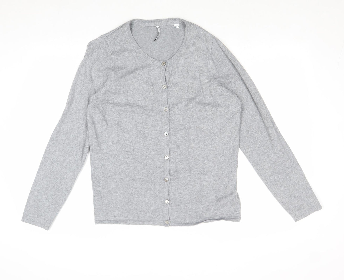 Capsule Womens Grey V-Neck Viscose Cardigan Jumper Size 12