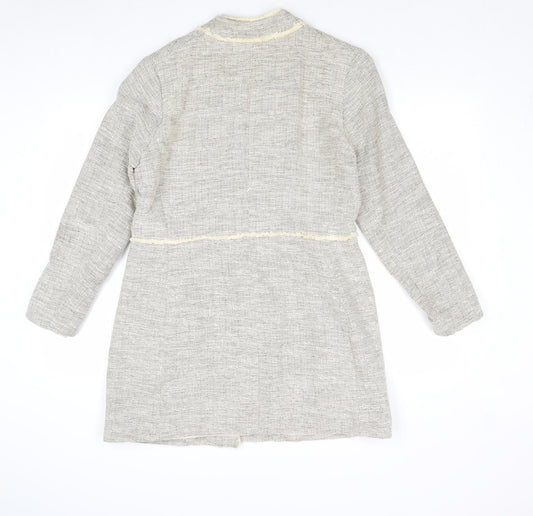 H&M Womens Grey Jacket Size 14 Snap