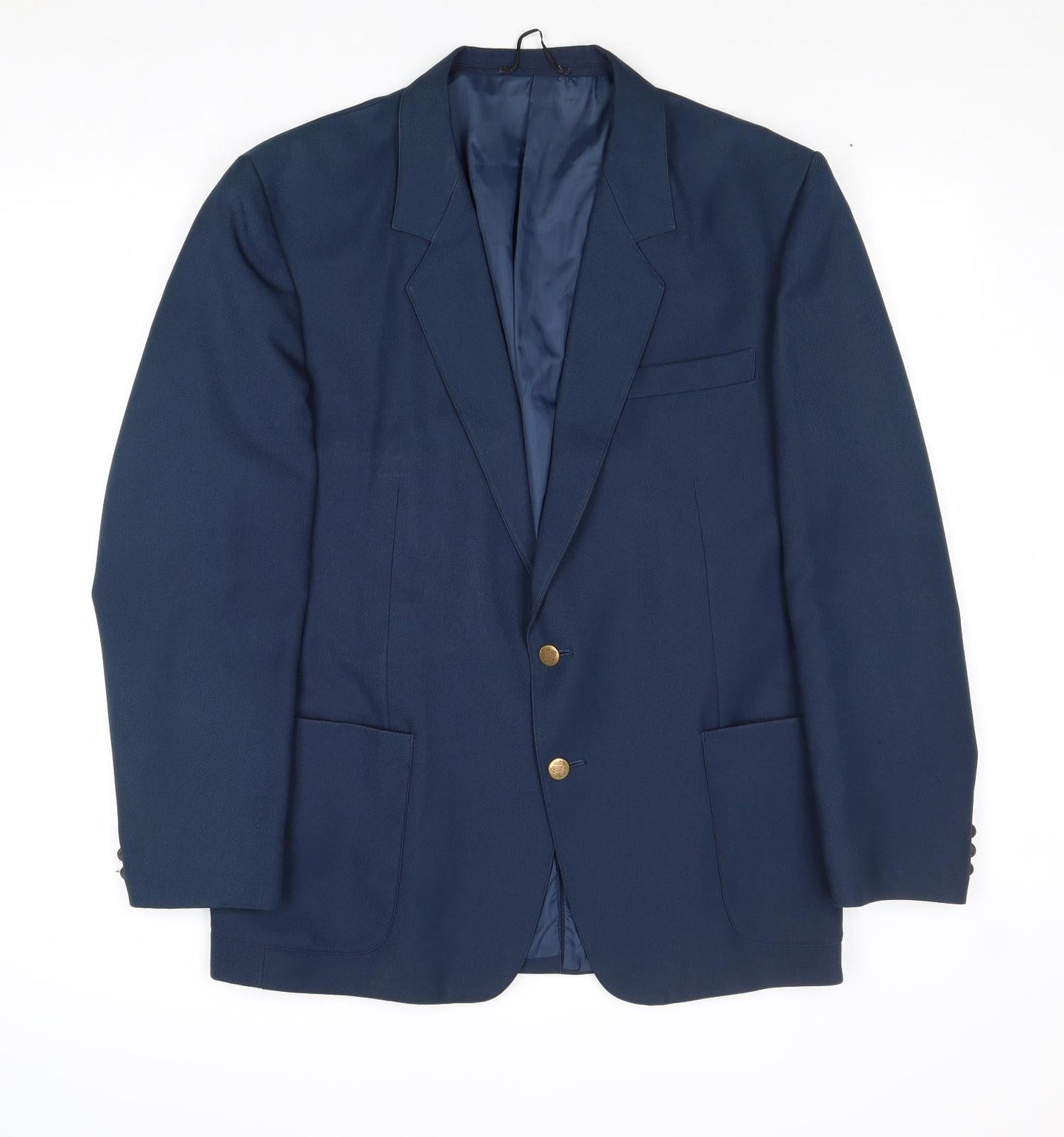 Classic Man Mens Blue Polyester Jacket Blazer Size 42 Regular