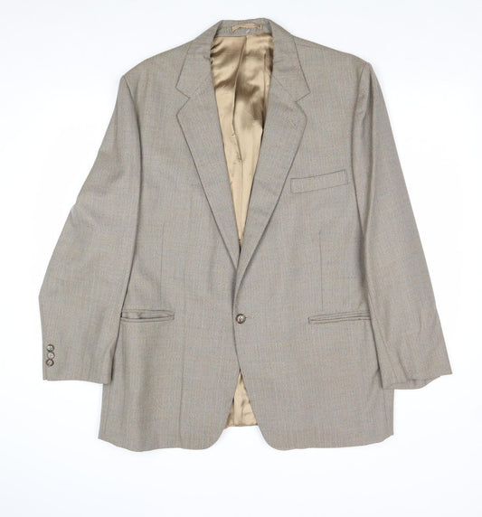 Gerry Wentworth Mens Grey Wool Jacket Suit Jacket Size 44 Regular