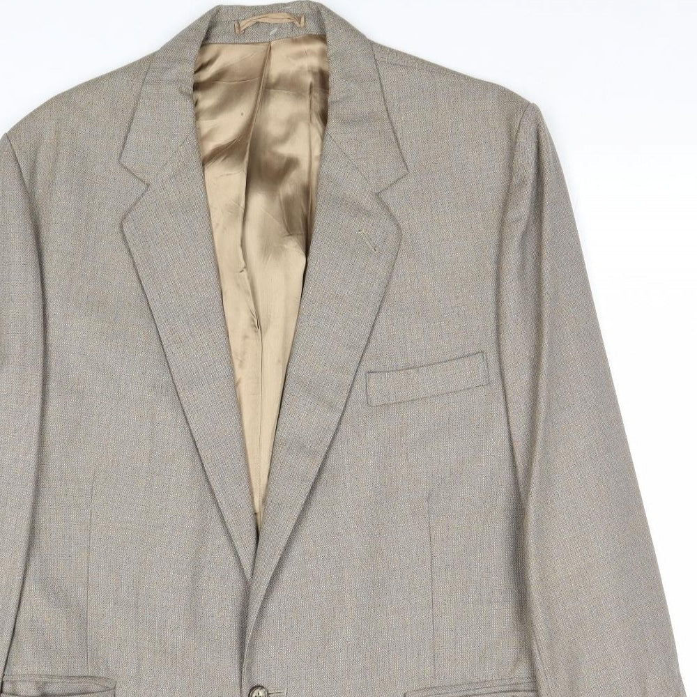 Gerry Wentworth Mens Grey Wool Jacket Suit Jacket Size 44 Regular