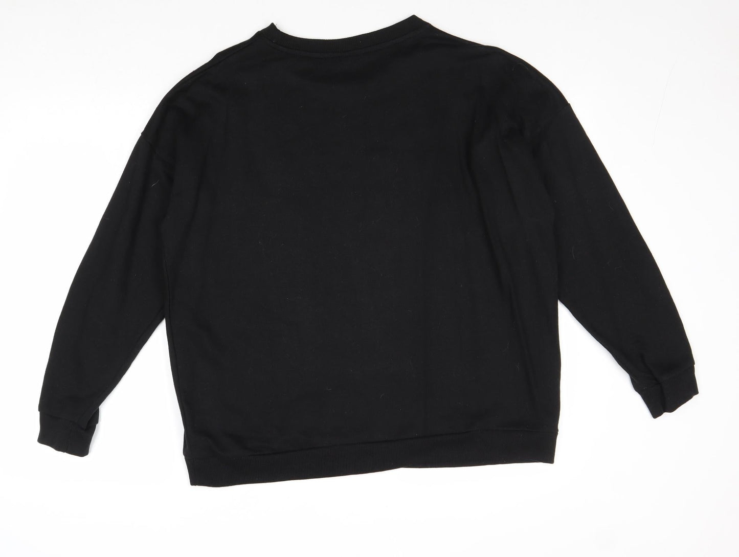 PEP&CO Womens Black Cotton Pullover Sweatshirt Size L Pullover - Fearless