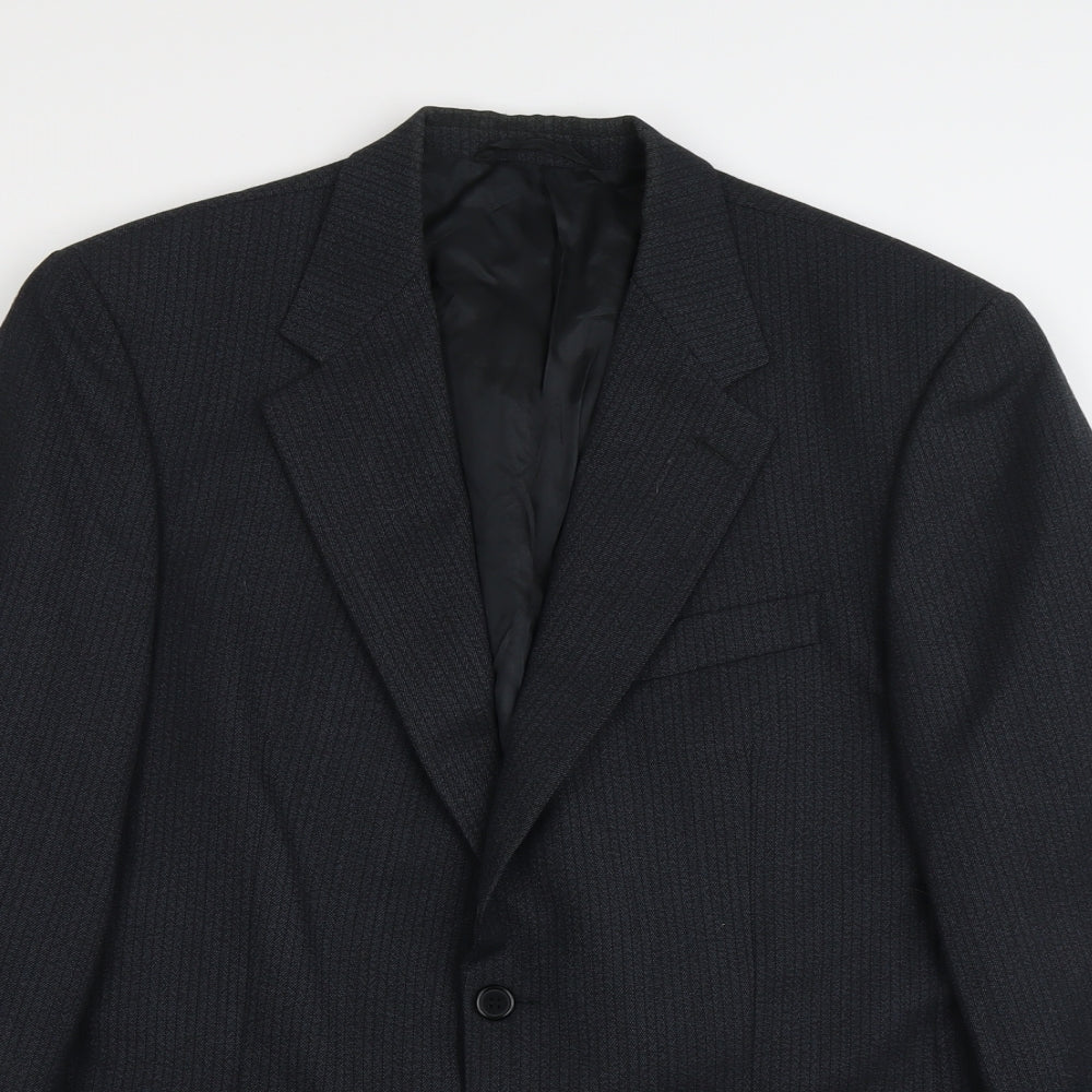Wellington Mens Grey Wool Jacket Suit Jacket Size L Regular