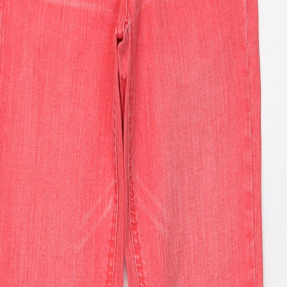 Yessica Womens Red Cotton Skinny Jeans Size 8 L32 in Regular Button