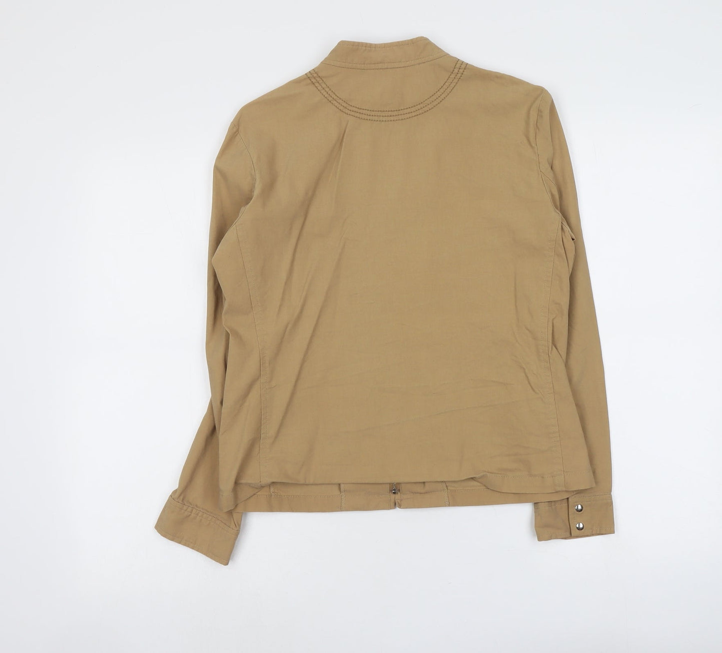 Veeko Womens Beige Jacket Size 10 Zip