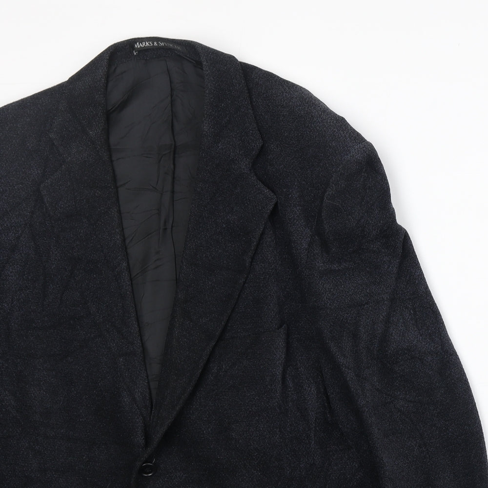 Marks and Spencer Mens Grey Viscose Jacket Blazer Size 42 Regular