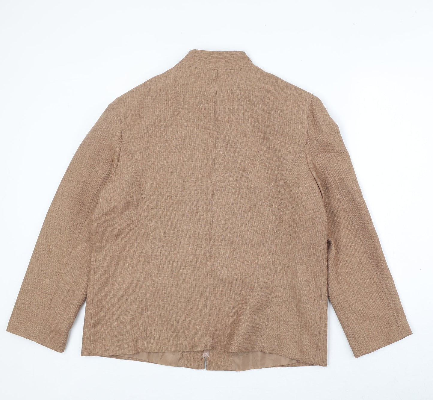 Oscar B Womens Brown Jacket Size 18 Zip