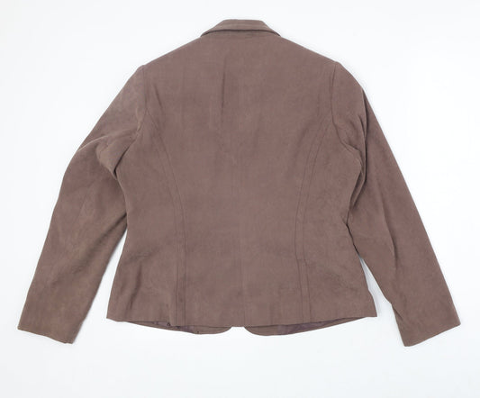 Bonmarché Womens Brown Jacket Size 14 Zip