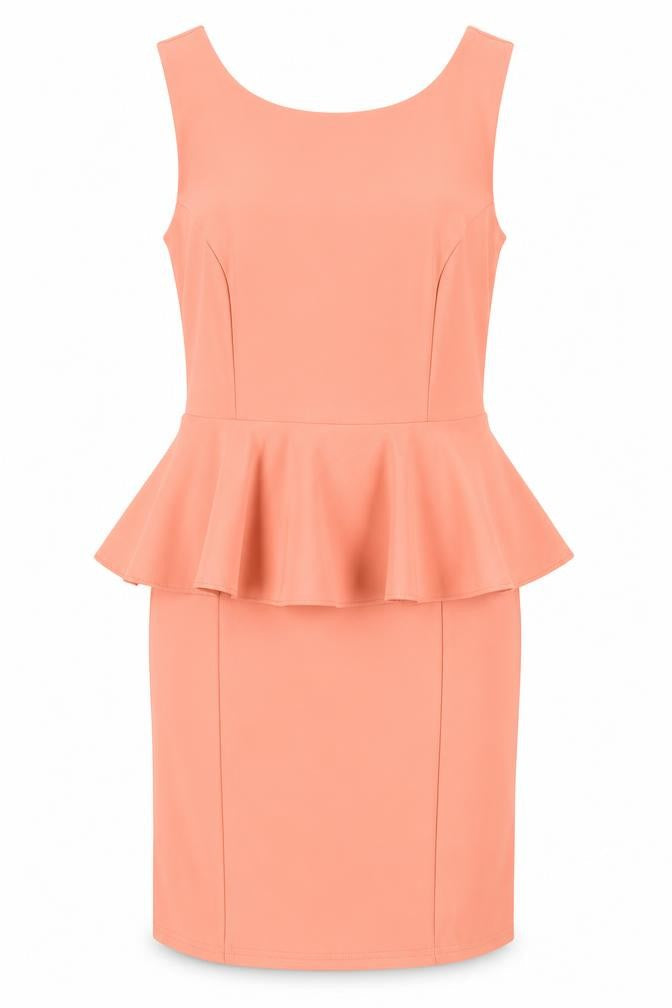 Topshop Womens Pink Polyester A-Line Size 10 Round Neck Zip