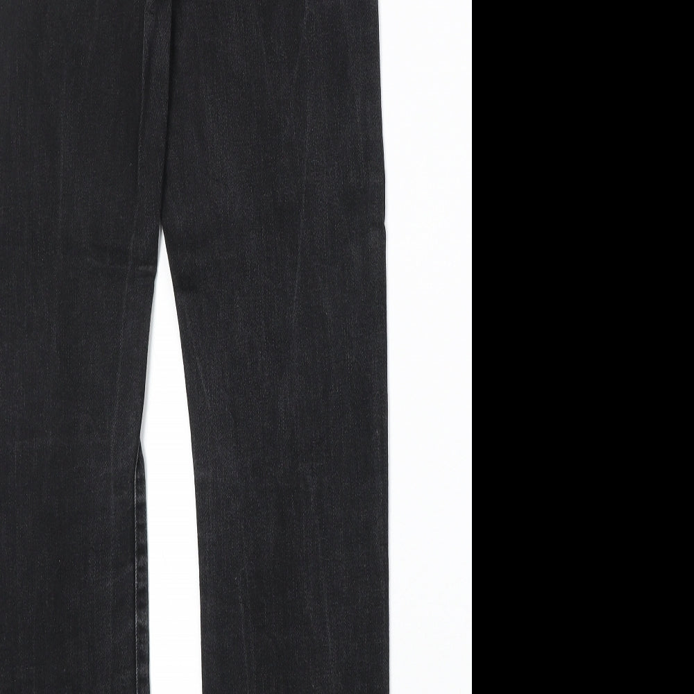 CLD Womens Black Cotton Straight Jeans Size 28 in Regular Zip