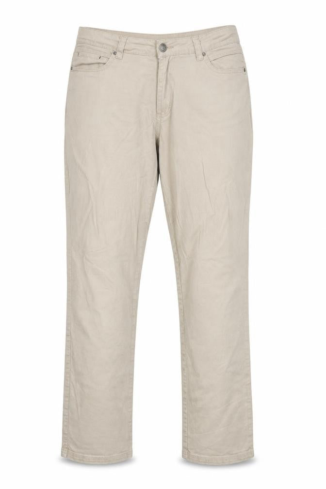 Up Fashion Womens Beige Cotton Straight Jeans Size 30 in Regular Zip